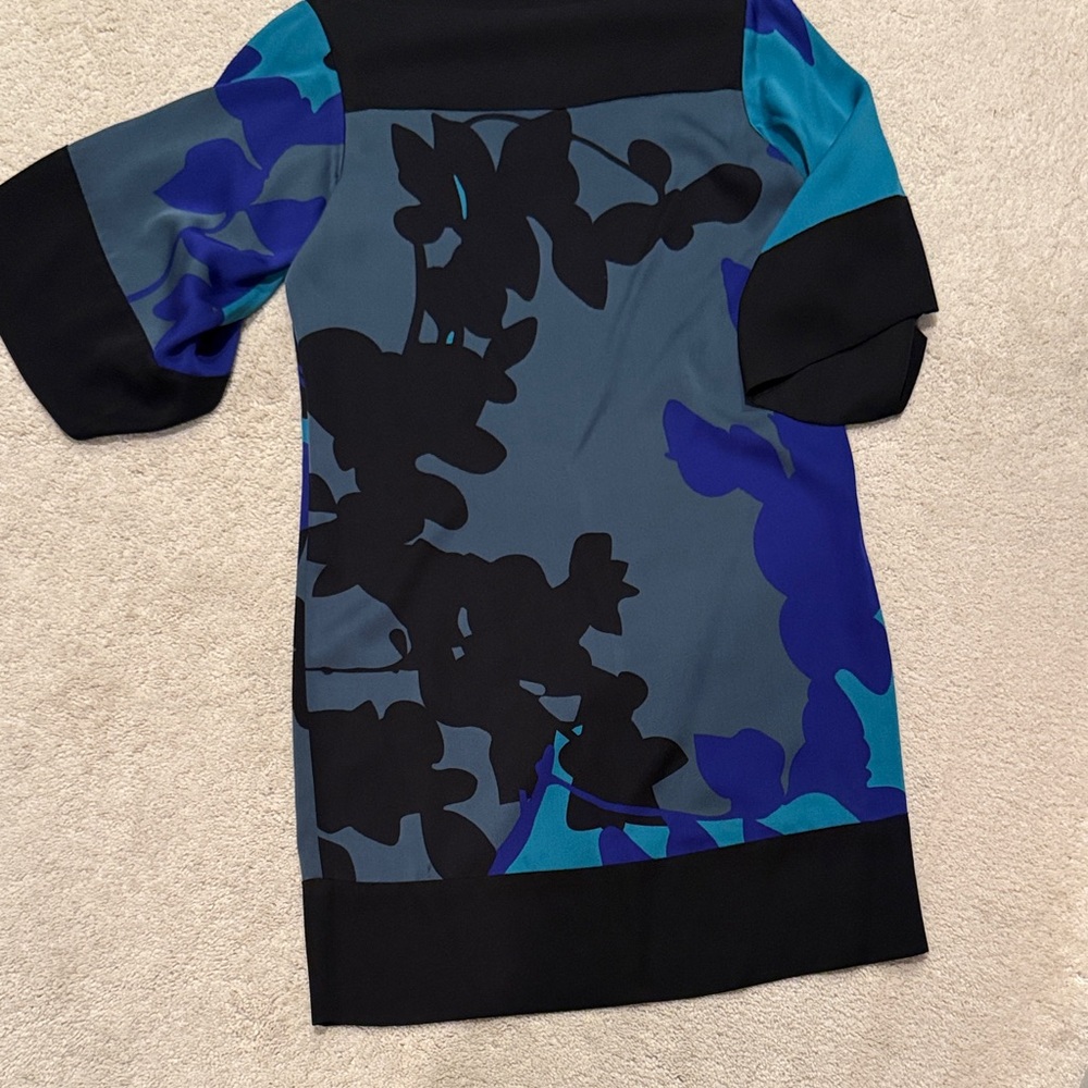 Diane Von Furstenberg Black and Blue Dress